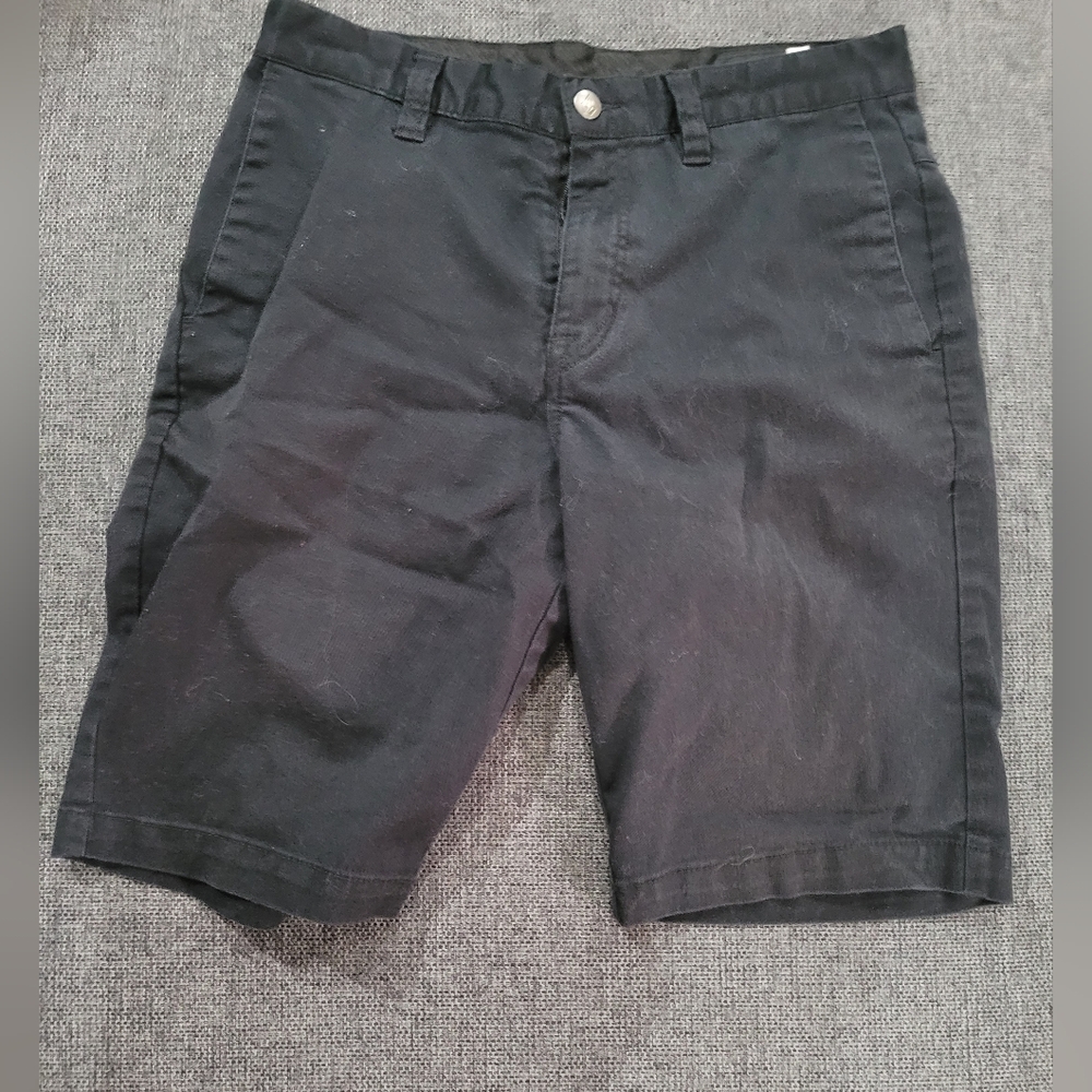 Volcom Black Flat Front Shorts Casual Style